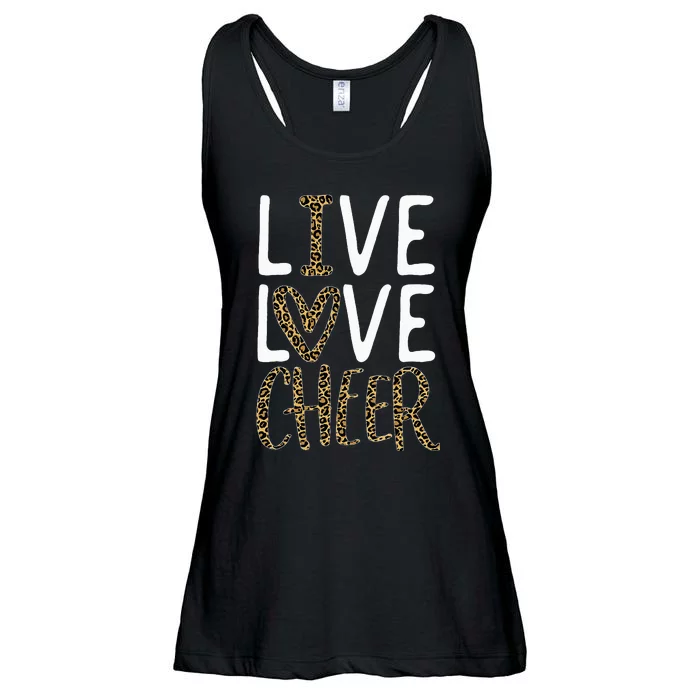 Live Love Cheer Girl Cheerleading Cheerleader Ladies Essential Flowy Tank