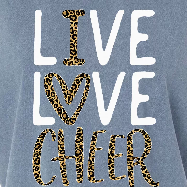 Live Love Cheer Girl Cheerleading Cheerleader Garment-Dyed Women's Muscle Tee