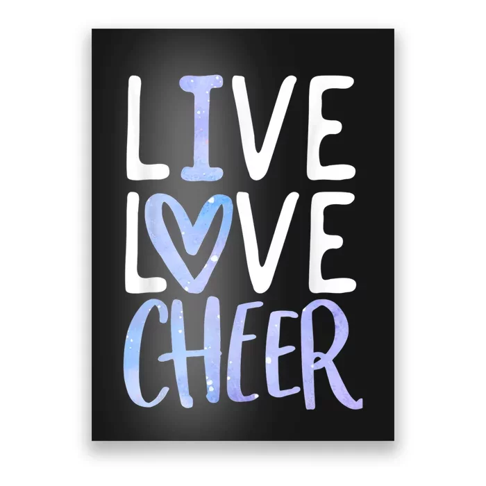 Live Love Cheer Girl Cheerleading Cheerleader Women Cheer Poster