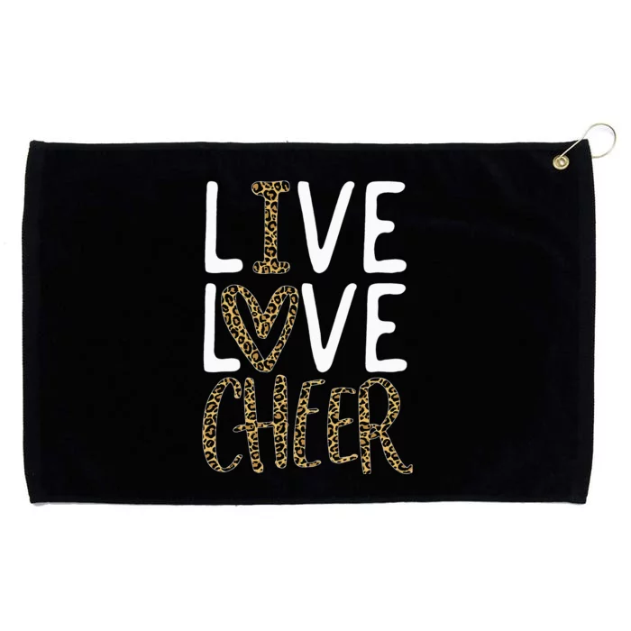 Live Love Cheer Cheerleading Cheerleader Grommeted Golf Towel