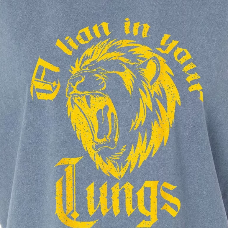 Lion Lungs Distressed Gold Garment-Dyed Women's Muscle Tee