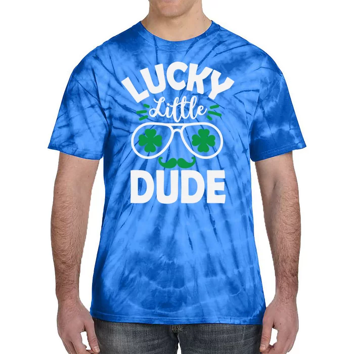 Lucky Little Dude Cute St Patrick's Day Four Leaf Clover Great Gift Tie-Dye T-Shirt