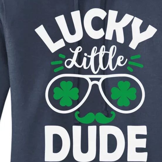 Lucky Little Dude Cute St Patrick's Day Four Leaf Clover Great Gift Women's Pullover Hoodie