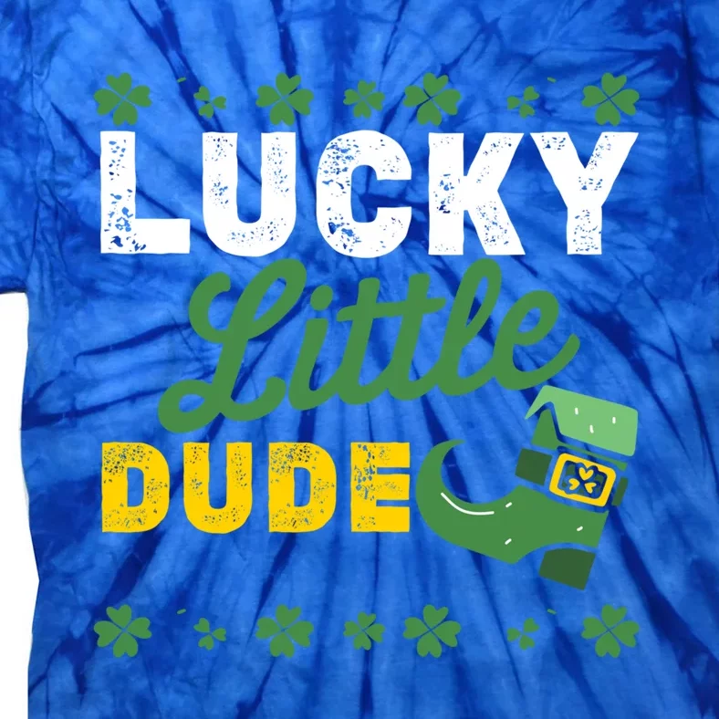 Lucky Little Dude Funny St Patricks Day Gift Tie-Dye T-Shirt