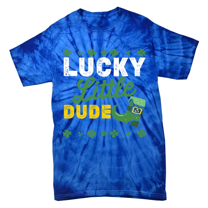 Lucky Little Dude Funny St Patricks Day Gift Tie-Dye T-Shirt