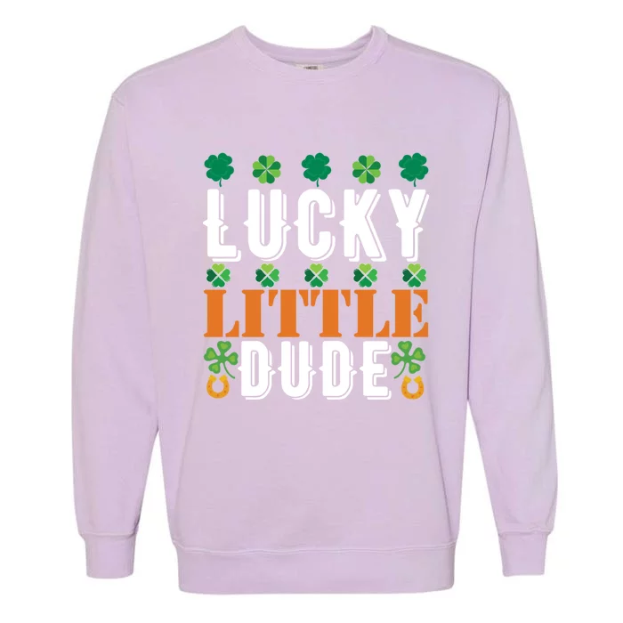 Lucky Little Dude Funny St Patrick' Day Gift Garment-Dyed Sweatshirt