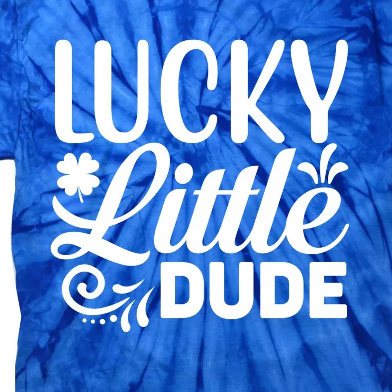 Lucky Little Dude Shamrock Clover St Patrick's Day Gift Tie-Dye T-Shirt