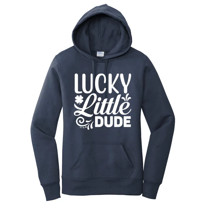 Lucky Little Dude Shamrock Clover St Patrick's Day Gift Women's Pullover Hoodie