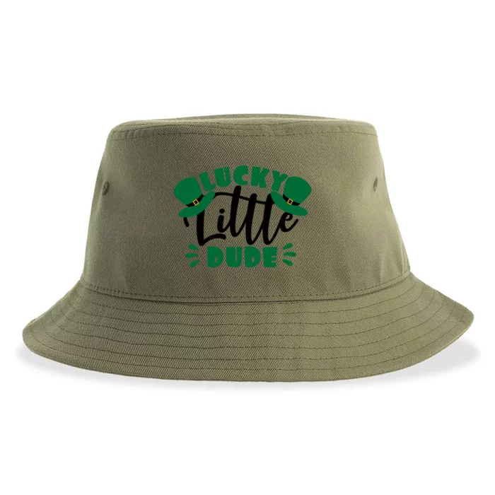 Lucky Little Dude St Patrick's Day Costume Short Sleeve Gift Sustainable Bucket Hat