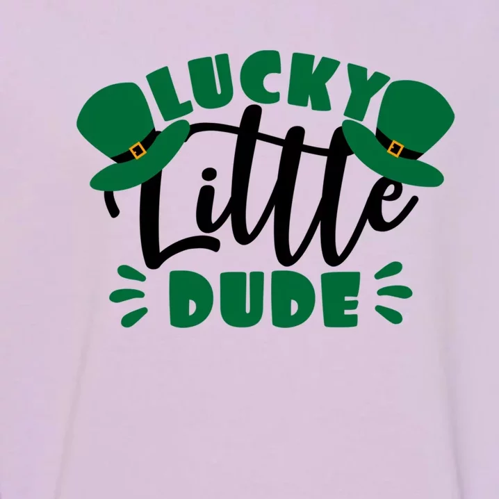 Lucky Little Dude St Patrick's Day Costume Short Sleeve Gift Garment-Dyed Sweatshirt