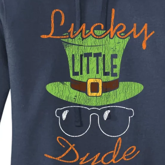 Lucky Little Dude St Patrick's Day Matching Gift Funny Gift Women's Pullover Hoodie