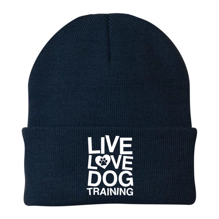 Live Love Dog Training Funny Service Dog Trainer Gift Knit Cap Winter Beanie