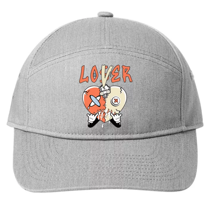 Loser Lover Drip Heart Crimson Bliss 5s Matching 7-Panel Snapback Hat