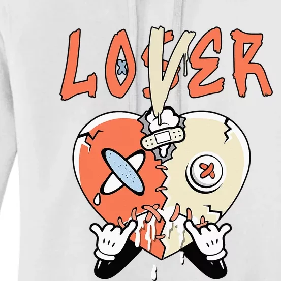 Loser Lover Drip Heart Crimson Bliss 5s Matching Women's Pullover Hoodie