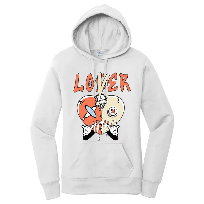 Loser Lover Drip Heart Crimson Bliss 5s Matching Women's Pullover Hoodie