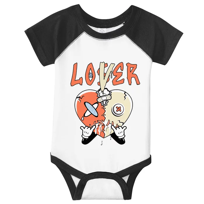 Loser Lover Drip Heart Crimson Bliss 5s Matching Infant Baby Jersey Bodysuit