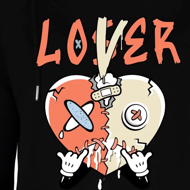 Loser Lover Drip Heart Crimson Bliss 5s Matching Womens Funnel Neck Pullover Hood