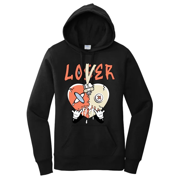 Loser Lover Drip Heart Crimson Bliss 5s Matching Women's Pullover Hoodie