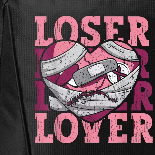 Lover Loser Dripping Heart Heartbreak Design Valentines City Backpack