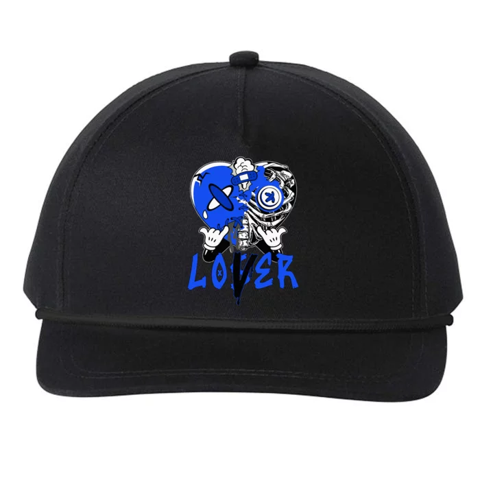 Loser Lover Dripping Heart Blue 5s Snapback Five-Panel Rope Hat