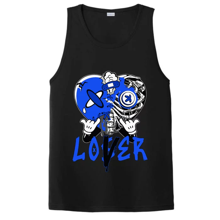 Loser Lover Dripping Heart Blue 5s Performance Tank