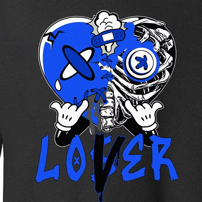 Loser Lover Dripping Heart Blue 5s Toddler Sweatshirt