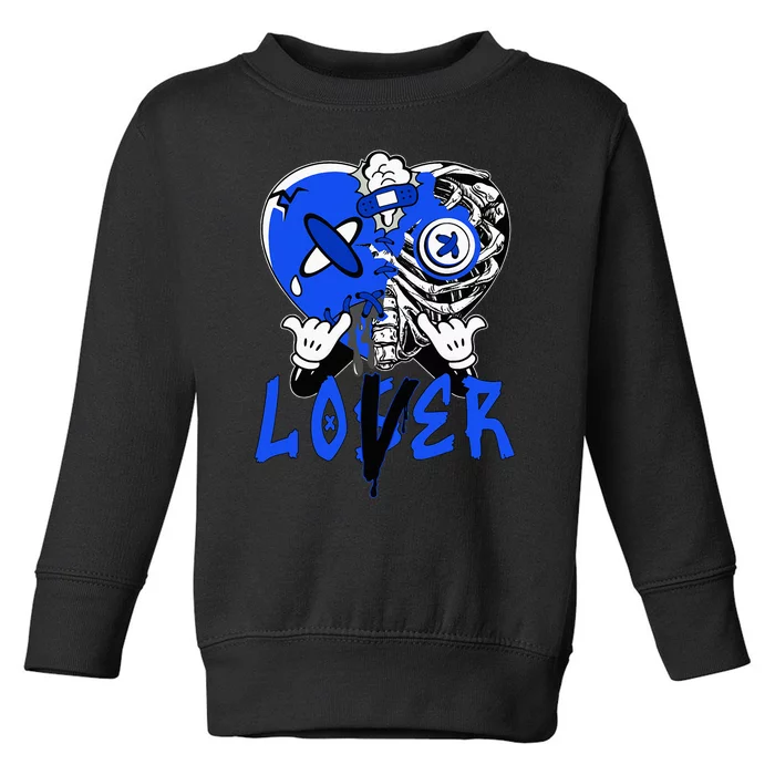 Loser Lover Dripping Heart Blue 5s Toddler Sweatshirt