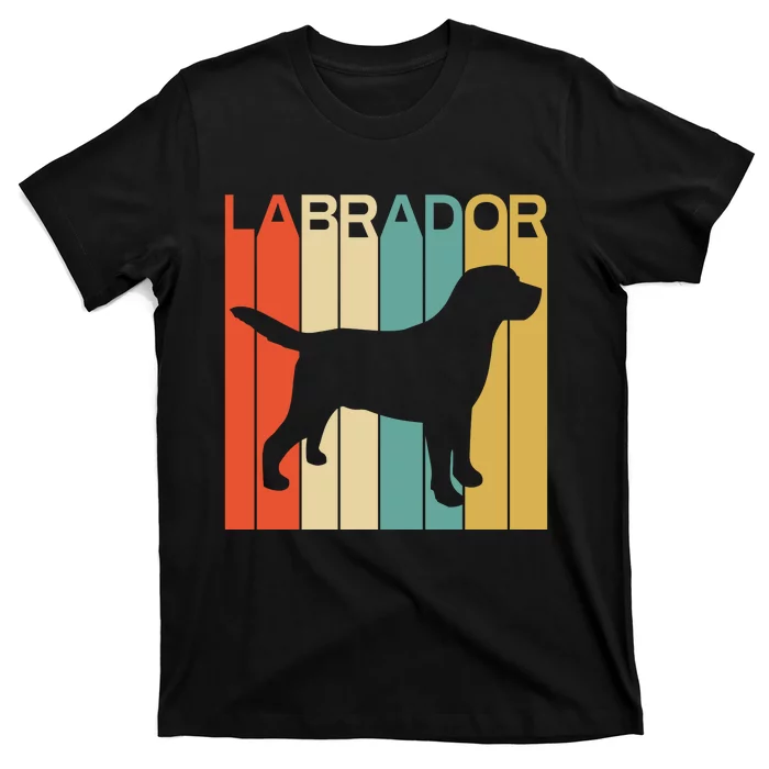 Labrador Lover Dog Lover Retro Dog Silhouette Dog T-Shirt