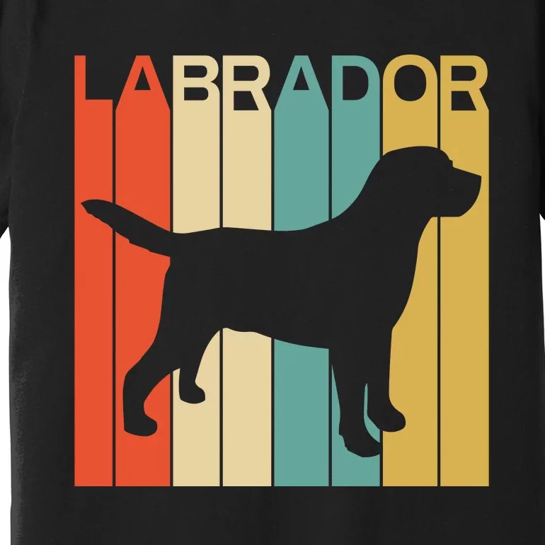 Labrador Lover Dog Lover Retro Dog Silhouette Dog Premium T-Shirt