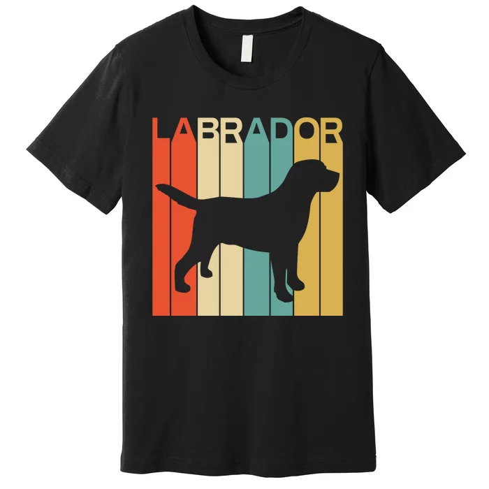 Labrador Lover Dog Lover Retro Dog Silhouette Dog Premium T-Shirt