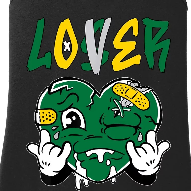 Loser Lover Drip Heart Green Yellow Matching Outfit Ladies Essential Tank