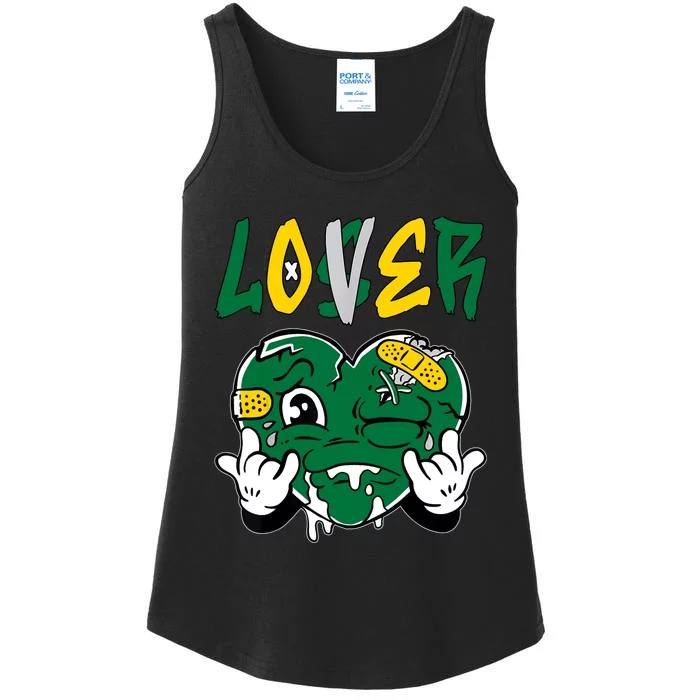 Loser Lover Drip Heart Green Yellow Matching Outfit Ladies Essential Tank