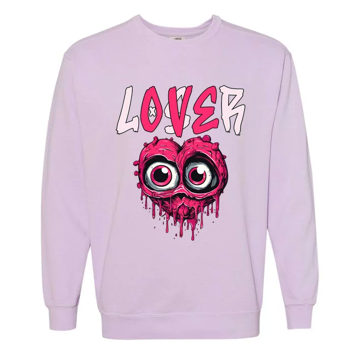 Loser Lover Drip Pink Heart Matching Outfit Garment-Dyed Sweatshirt