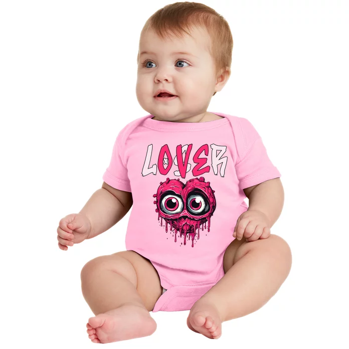 Loser Lover Drip Pink Heart Matching Outfit Baby Bodysuit