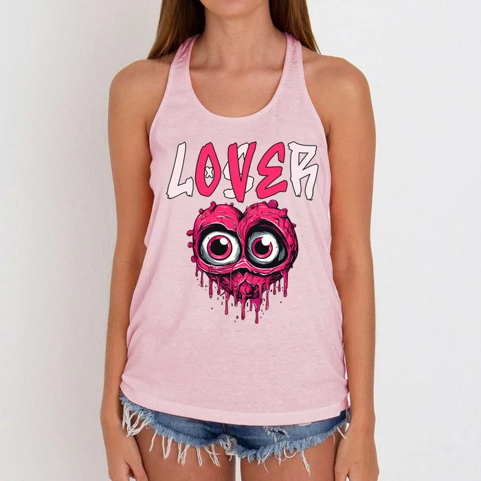 Loser Lover Drip Pink Heart Matching Outfit Women's Knotted Racerback Tank