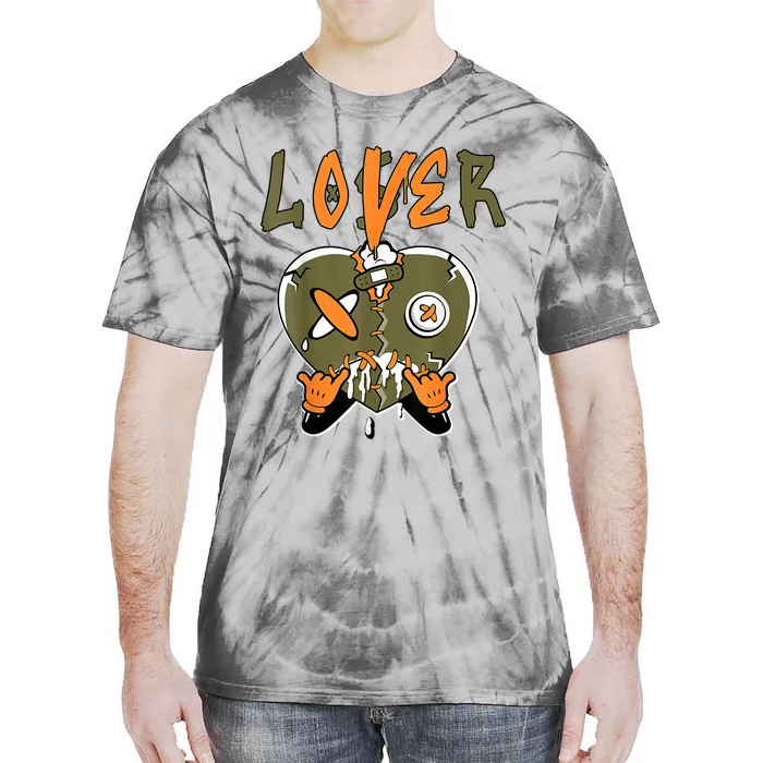 Loser Lover Drip Heart Olive Green 5s Matching Tie-Dye T-Shirt