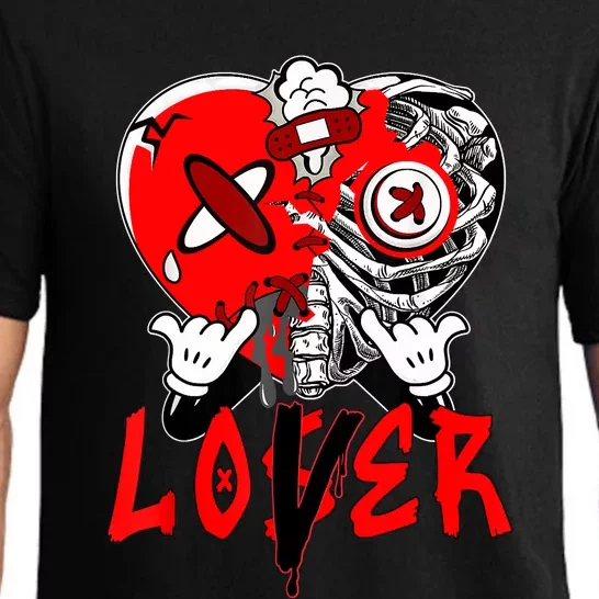 Loser Lover Dripping Heart Laser Red 5s Matching Pajama Set