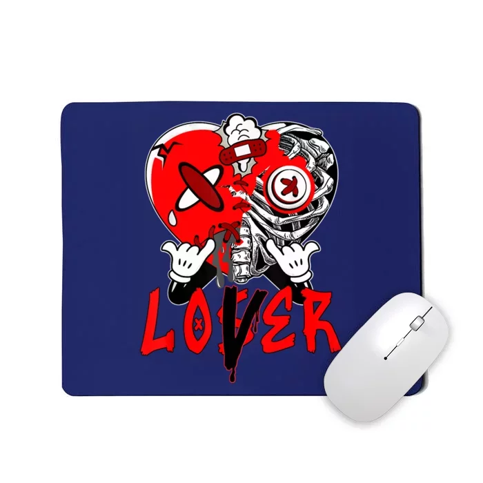 Loser Lover Dripping Heart Laser Red 5s Matching Mousepad