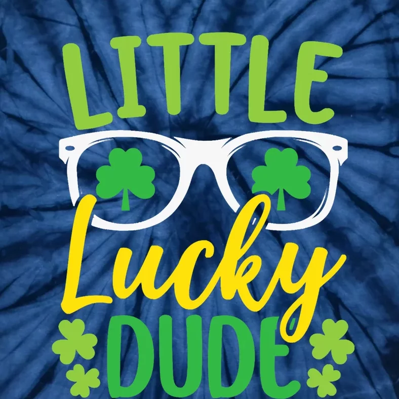 Little Lucky Dude St. Patrick's, Sunglasses With Shamrock Tie-Dye T-Shirt