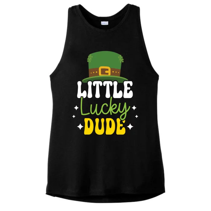 Little Lucky Dude Shamrock St Patricks Day Irish Pride Gift Ladies Tri-Blend Wicking Tank