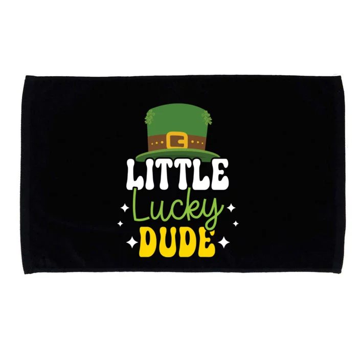 Little Lucky Dude Shamrock St Patricks Day Irish Pride Gift Microfiber Hand Towel