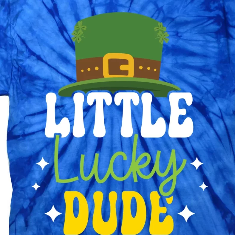 Little Lucky Dude Shamrock St Patricks Day Irish Pride Gift Tie-Dye T-Shirt