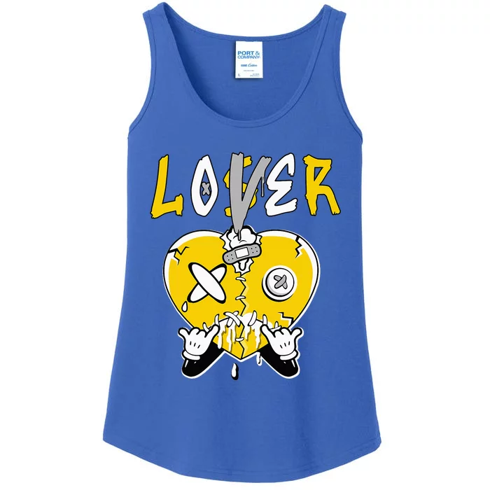 Loser Lover Drip Heart Yellow Ladies Essential Tank