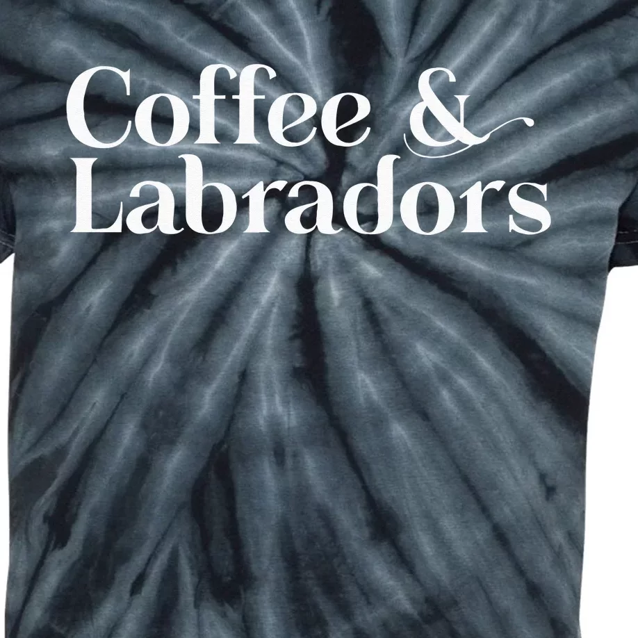 Labrador Lab Dog Coffee and Labrador Retriever Kids Tie-Dye T-Shirt