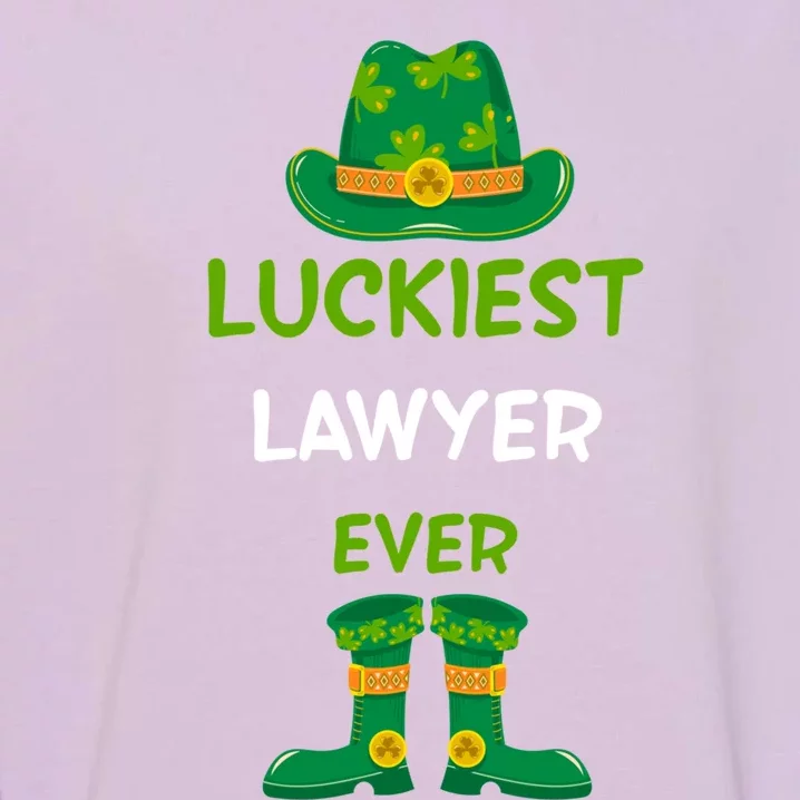 Luckiest Lawyer Ever Irish St Patricks Day Jobs Outfits Tee Meaningful Gift Garment-Dyed Sweatshirt