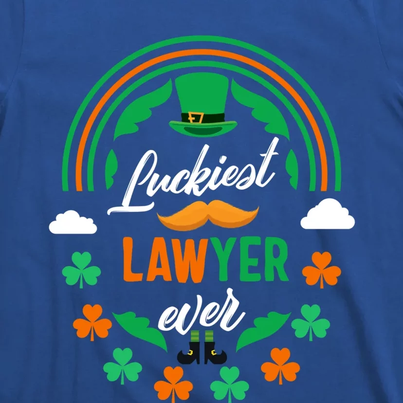 Luckiest Lawyer Ever Shamrock Top Hat St Patricks Day Gift T-Shirt