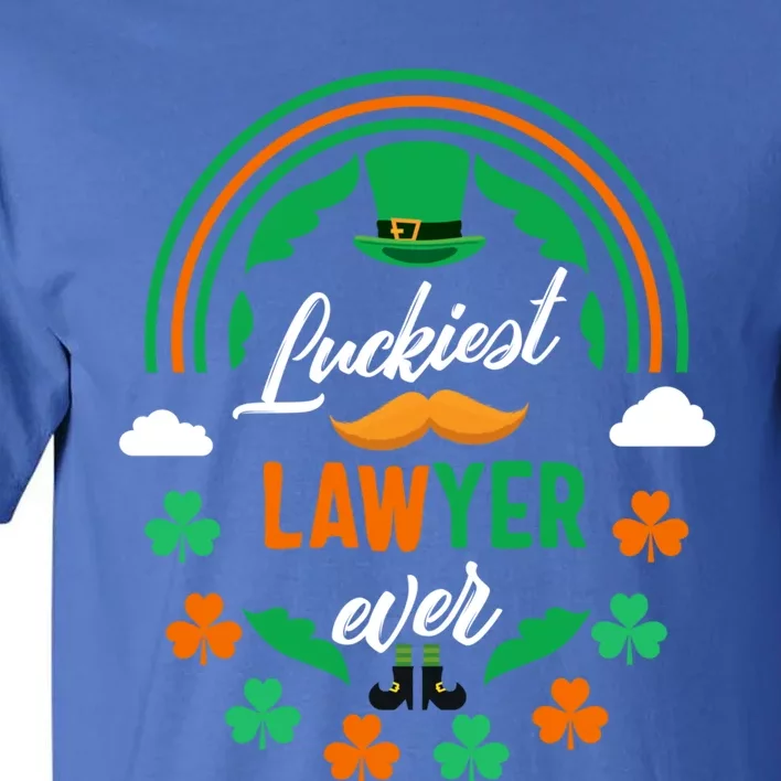 Luckiest Lawyer Ever Shamrock Top Hat St Patricks Day Gift Tall T-Shirt