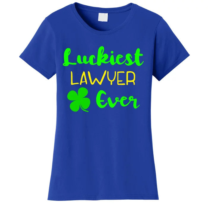 Luckiest Lawyer Ever St Patrick's Day Irish Attorney Legal Gift Women's T-Shirt