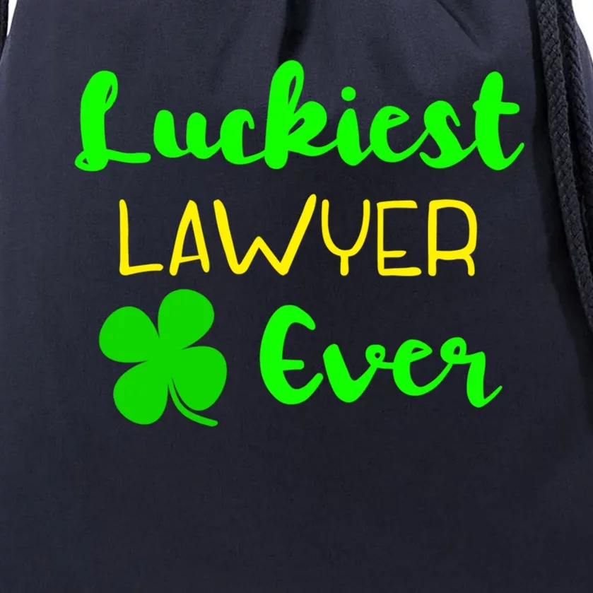 Luckiest Lawyer Ever St Patrick's Day Irish Attorney Legal Gift Drawstring Bag