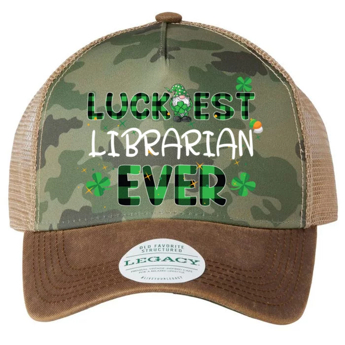 Luckiest Librarian Ever St Patricks Day Library Books Lover Gift Legacy Tie Dye Trucker Hat